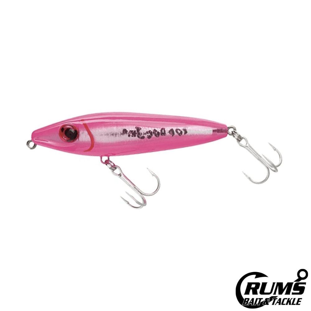 84MR TOP DOG JR RATTLING SURFACE WALKER, COLOR: FLUORESCENT HOT PINK BACK &amp; BELLY/SILVER SCALE
