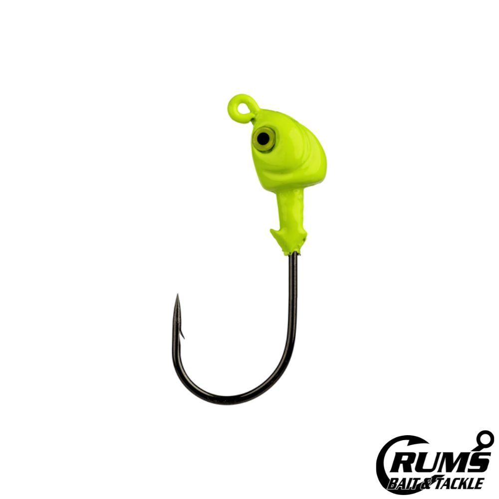 SW FLAT&#39;S JIG HEAD, COLOR: CHARTREUSE, Size: 1/2 OZ