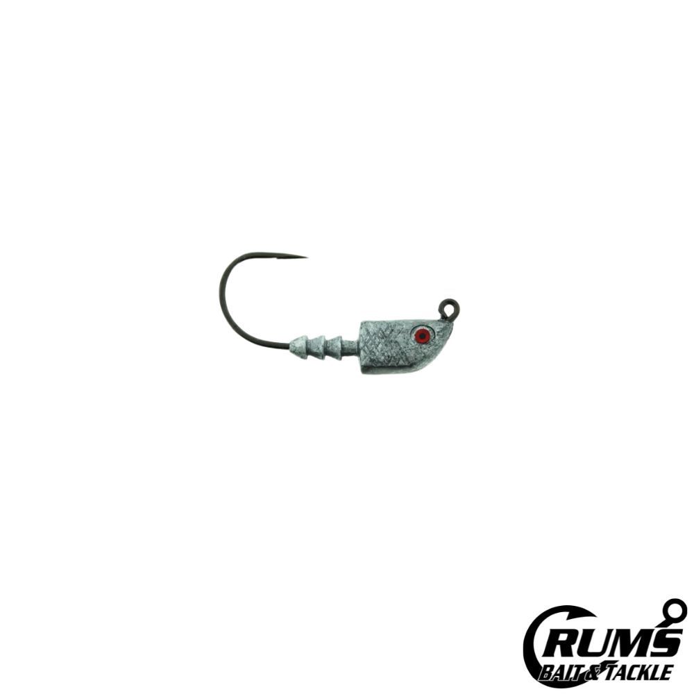 JA JIGHEADS, Size: 1/2 OZ, COLOR: LEAD RED EYE, QTY/PACK: 4
