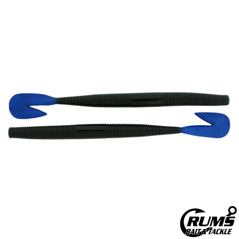 7.25&quot; RSB WORM, COLOR: BLACK BLUE TAIL