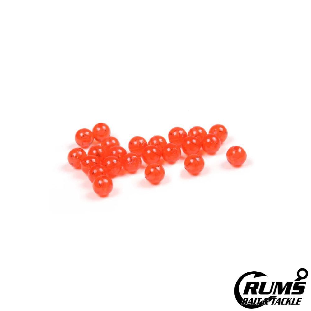 8RB ROUND BEADS 20PK 8MM RED