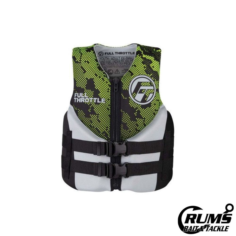 JUNIOR HINGED NEOPRENE LIFE JACKET- GREEN