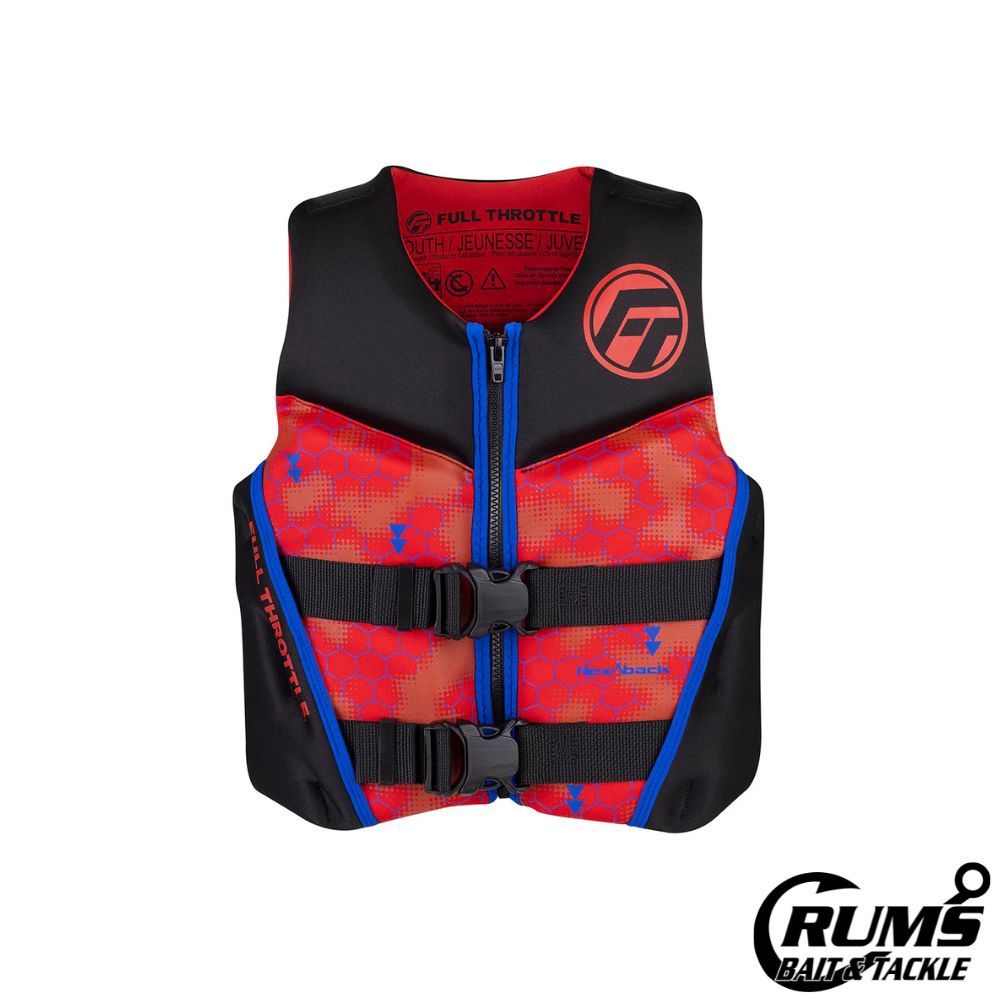 YOUTH RAPID DRY FLEX BACK LIFE JACKET - RED