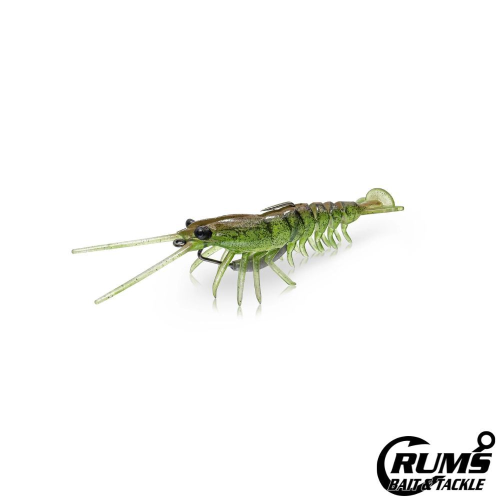 MANIC SHRIMP WEEDLESS 1/2, COLOR: AVOCADO, Size: 3IN-1/4 OZ