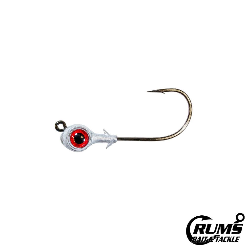 REDFISH EYE JIGHEADS, COLOR: RED, WEIGHT: 1/2 OZ