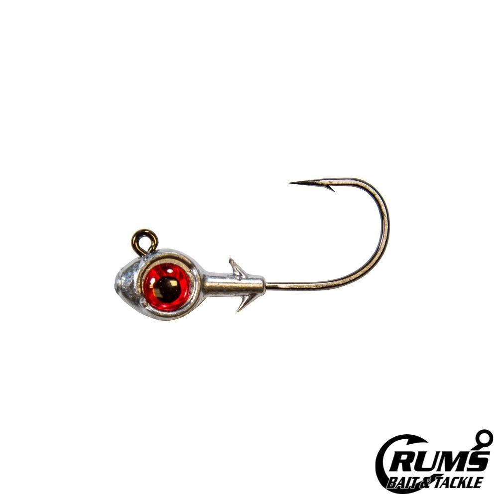 TROUT EYE JIGHEADS, WEIGHT: 1/4 OZ, COLOR: RED
