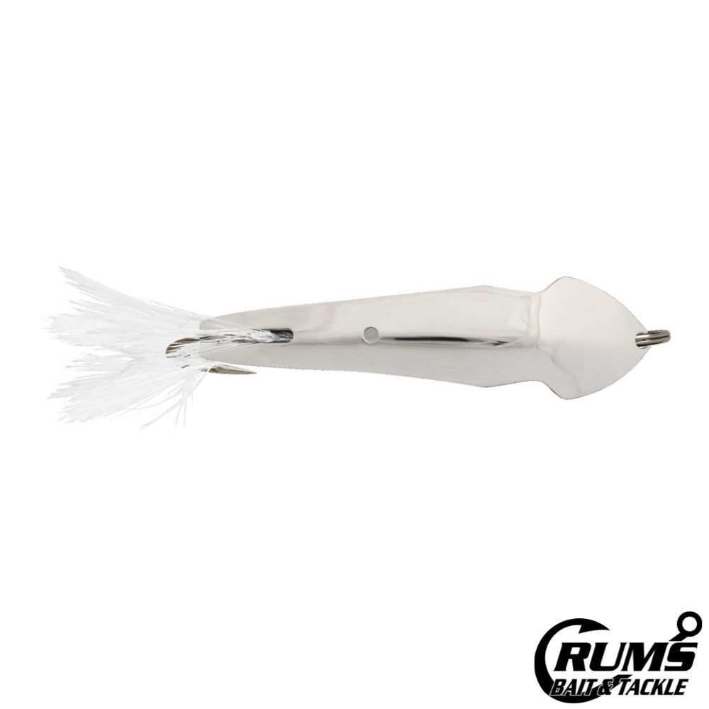 PET SPOON, MODEL: 4984(WHITE FEATHER), Size: 13(1-3/4&quot;), COLOR: CHROME