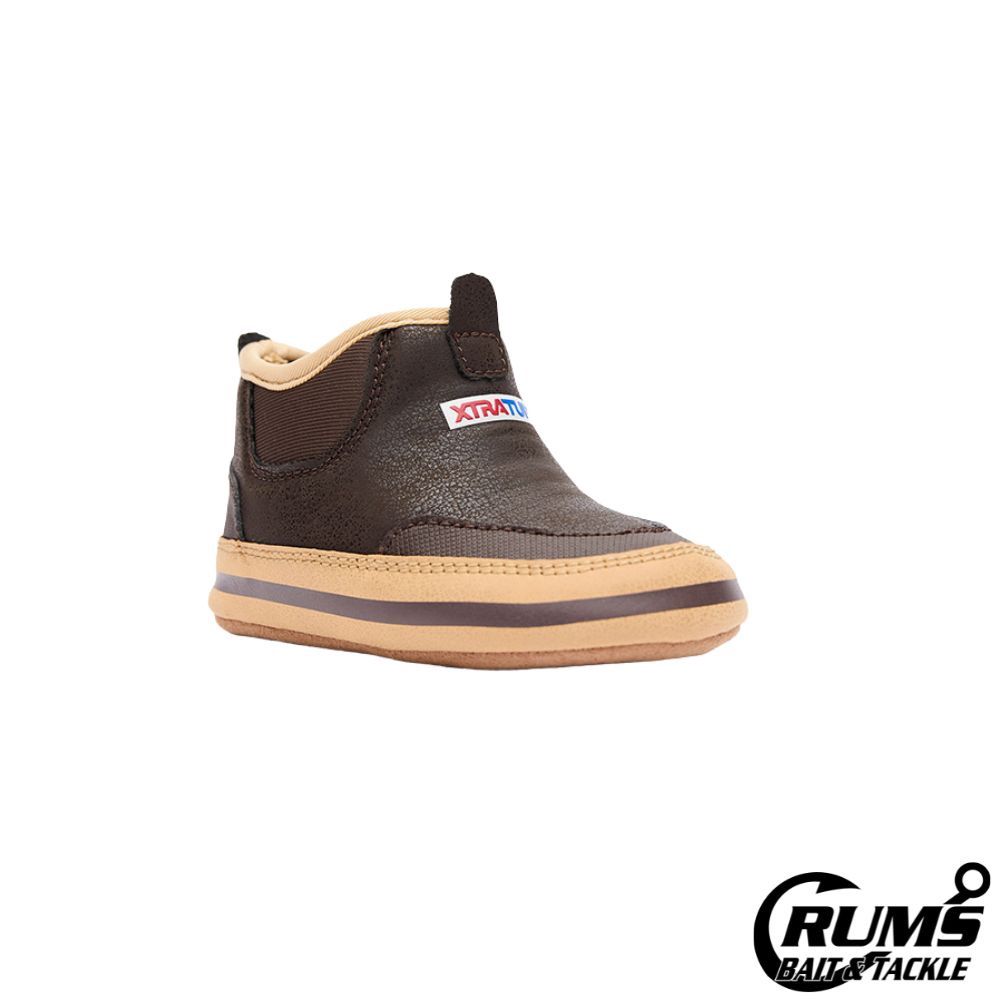 INFANT MINNOW ANKLE DECK BOOT, COLOR: BROWN, Size: 6MO
