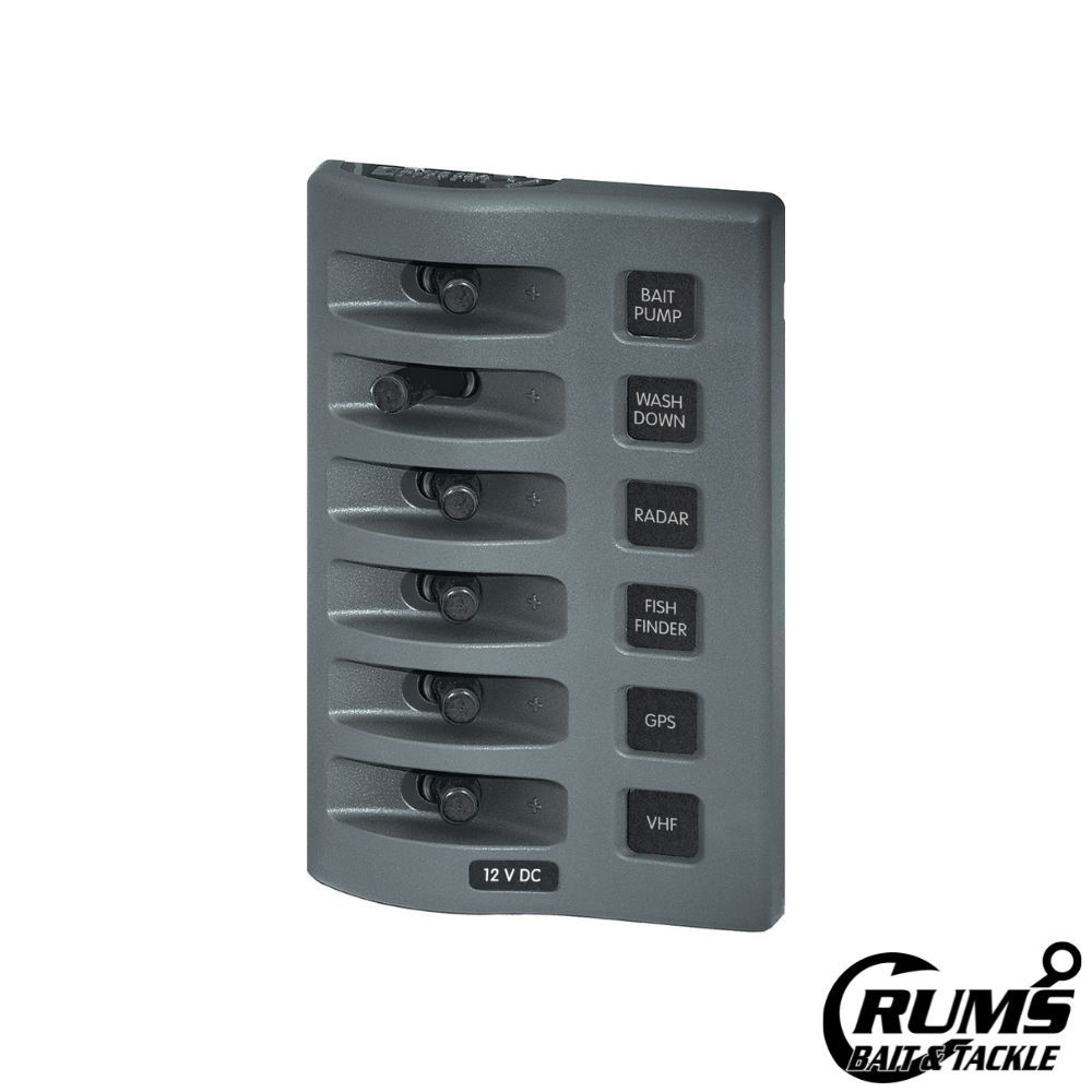 WeatherDeck 12V DC Waterproof Switch Panel - 6 Position