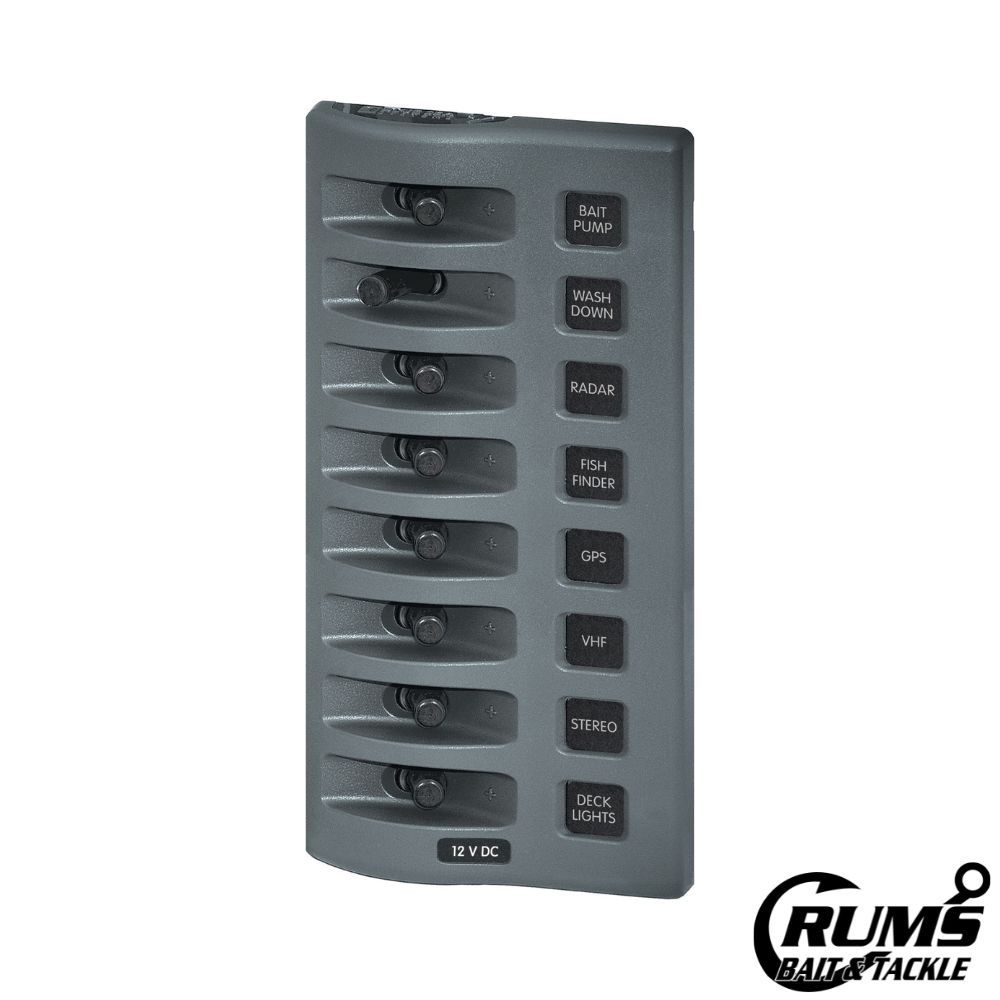 WeatherDeck 12V DC Waterproof Switch Panel - 8 Position