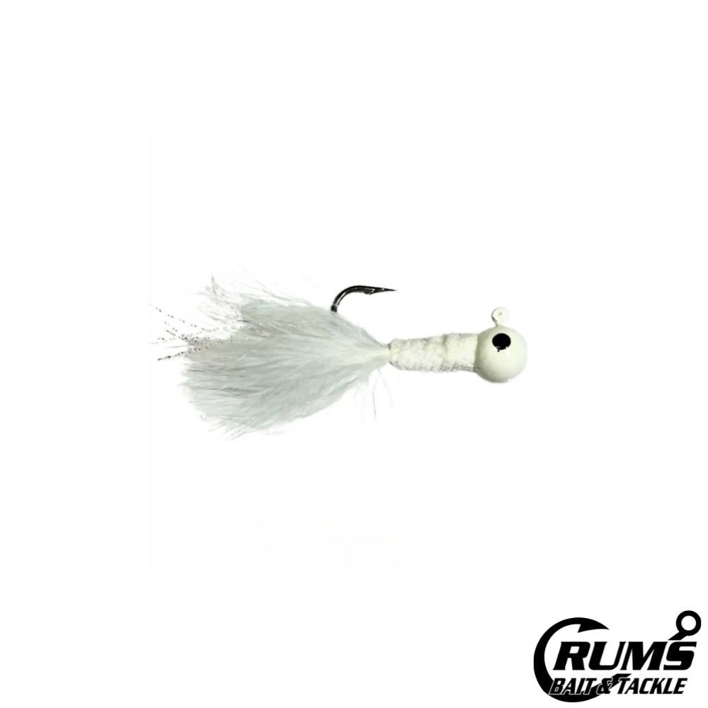 CRAPPIE JYGS, Size: 1/8 OZ, COLOR: WHITE
