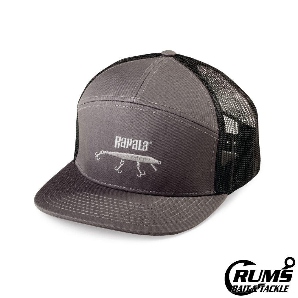 RAPALA HI-PRO 7 PANEL CAP, COLOR: GREY/BLK