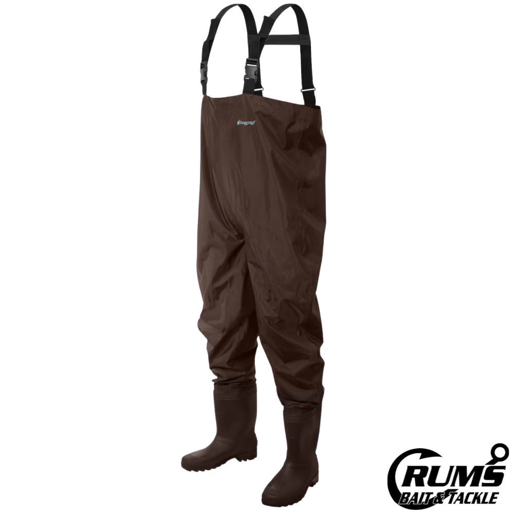 Frogg Toggs Mens Rana PVC Lug Sole Chest Wader, COLOR: BROWN, Size: 7