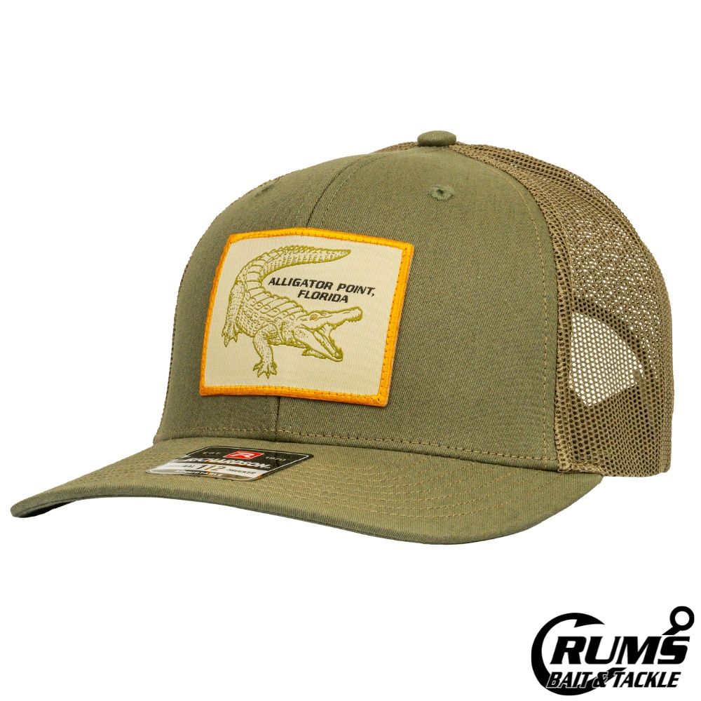 PATCH - WOVEN ALLIGATOR, Colour: SOLID LODEN