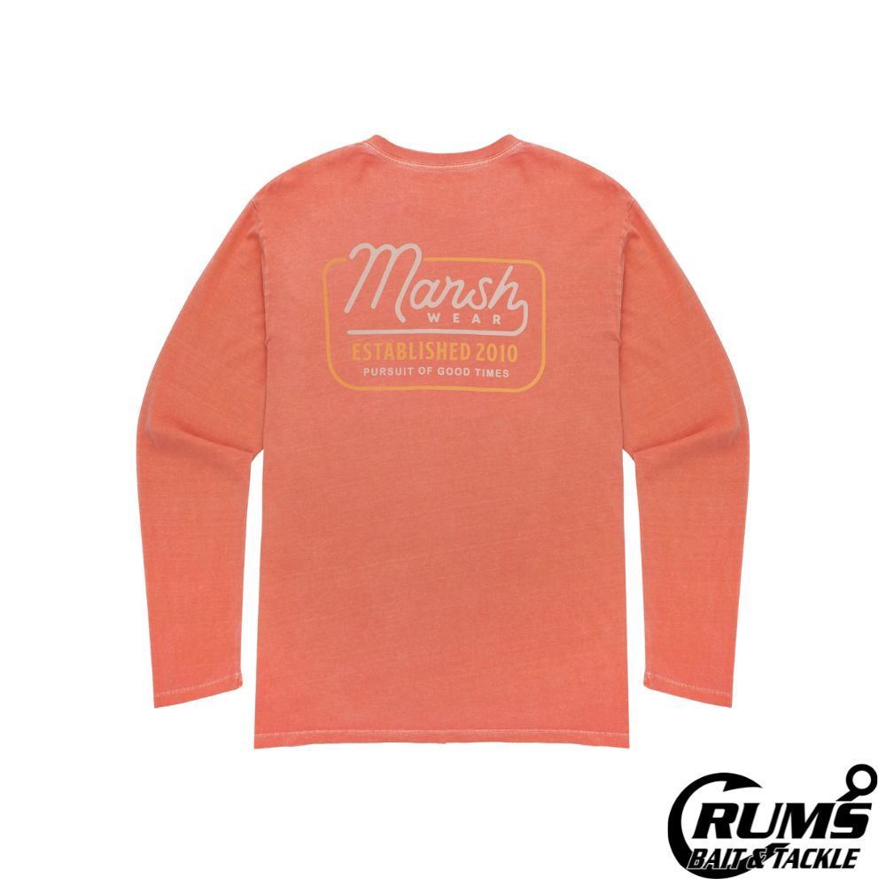 ON SALE CLASSIC MARSH LS T-SHIRT, Size: S, COLOR: RUST
