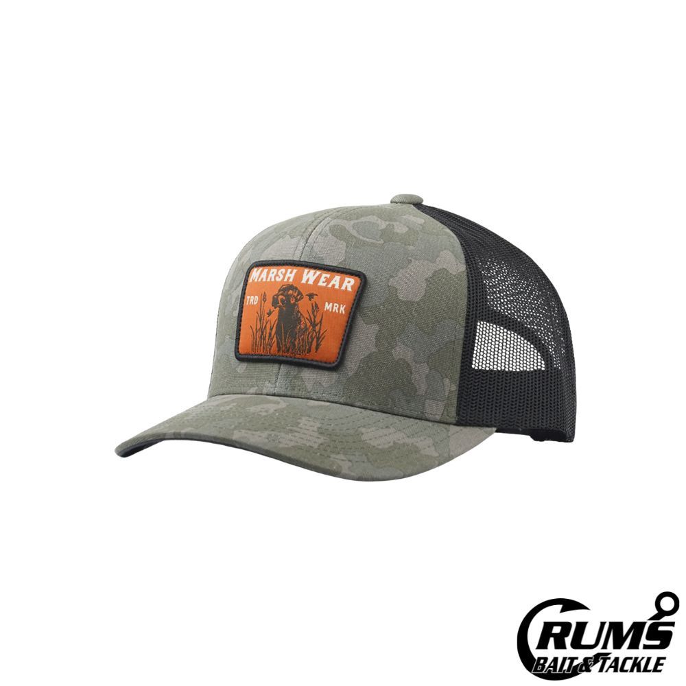 LOOKOUT TRUCKER HAT, COLOR: FOSSIL FOXHOLE CAMO