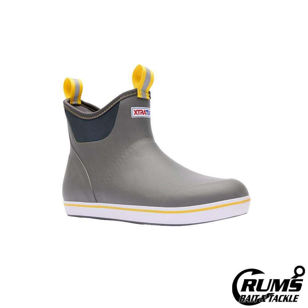 MENS 6IN ANKLE DECK BOOT, COLOR: GREY, Size: 7