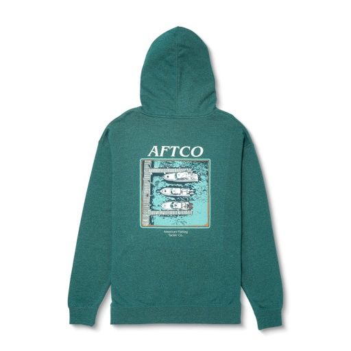 DOCKED PO HOODIE, Colour: DARK SEA HEATHER, Size: S