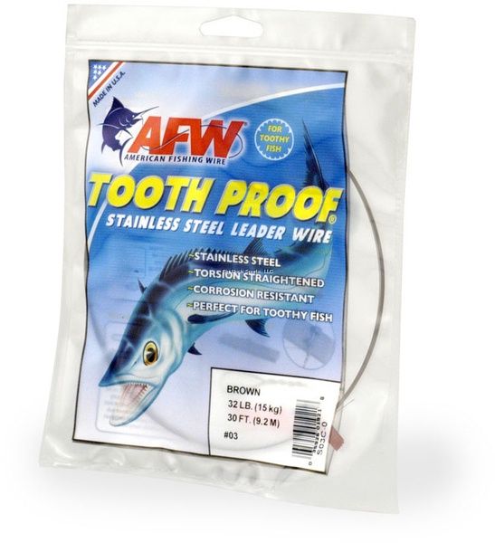 AFW S07C-0 #7 ToothProof SS Single Strand Leader Wire 69lb