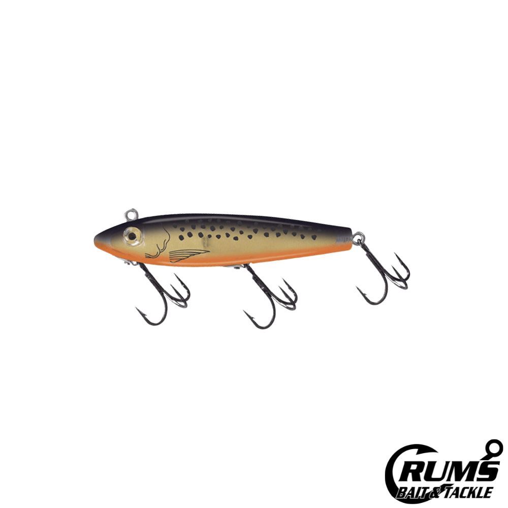 CTTR C-EYE PRO SERIES SINKING TWITCHBAIT, COLOR: BLACK BACK/ORANGE BELLY/GOLD LUMINESCENCE