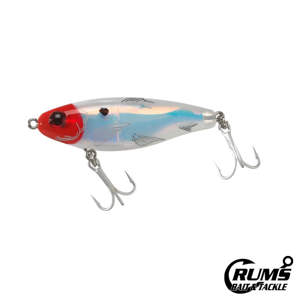 18MR HEAVY DINE SINKING TWITCHBAIT RATTLING, COLOR: RED HEAD/WHITE BACK &amp; BELLY/SILVER