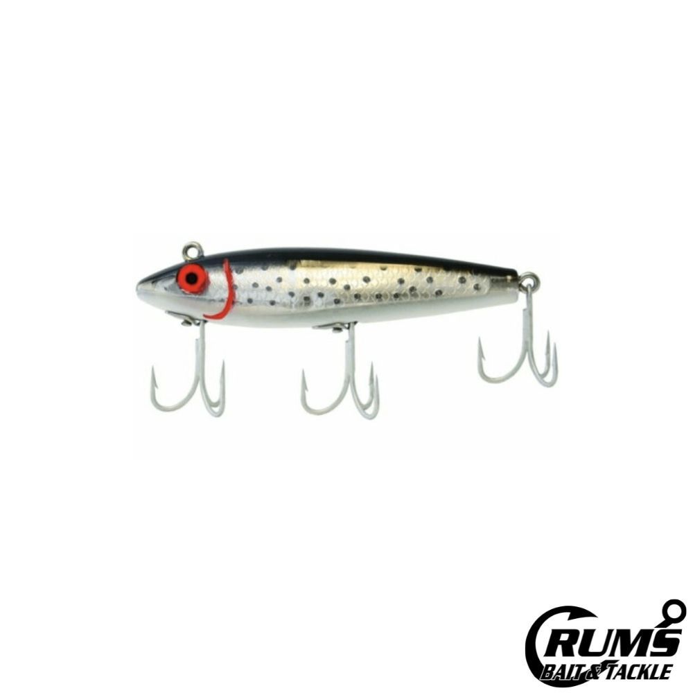 SPOTTED TROUT TT SINKING TWITCHBAIT, COLOR: BLACK BACK/WHITE BELLY/SILVER SCALE