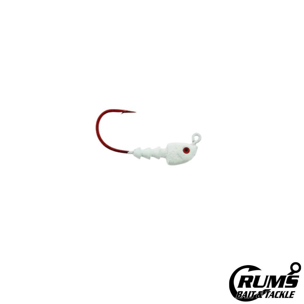 RED HOOK JIGHEADS, COLOR: WHITE, Size: 1/4 OZ