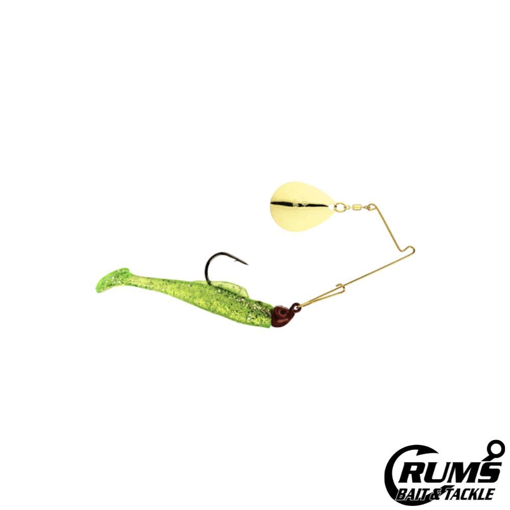 REDFISH MAGIC SALTWATER SPINNERBAIT, COLOR: CHARTRUESE SILVER/RED HEAD