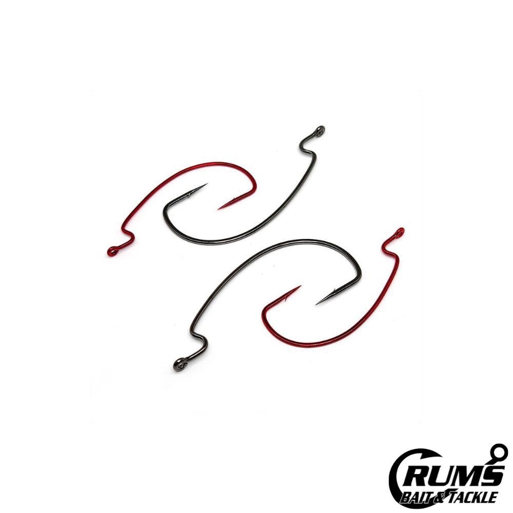 WORM EWG HOOK, COLOR: NS BLACK, Size: 3/0