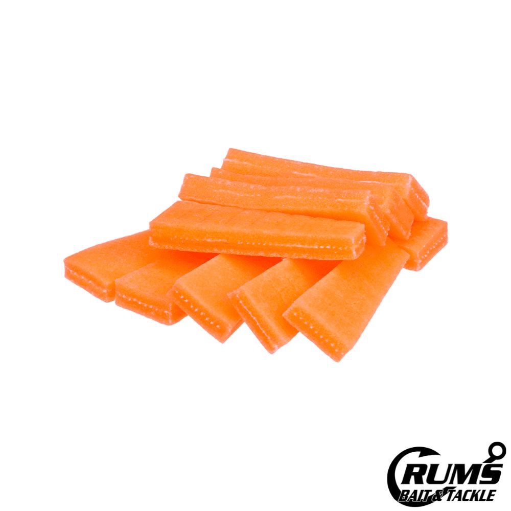 FISH N STRIPS SHRIMP LONGER LASTING BAIT STRIPS, COLOR: 0005/ORANGE