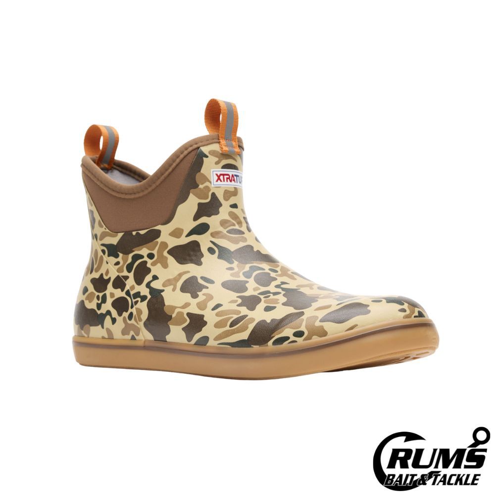 MENS 6IN DUCK CAMO ANDKLE DECK BOOT, COLOR: DUCK CAMO, Size: 7