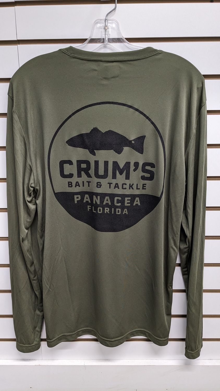 CRUMS BT FISH CIRCLE LOGO OLIVE DRAB, Size: S