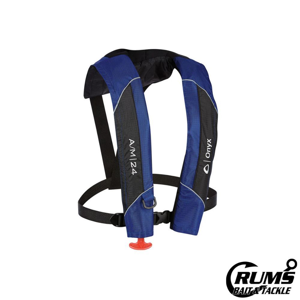 A/M-24 AUTO/MANUAL INFLATABLE LIFE JACKET, COLOR: BLUE