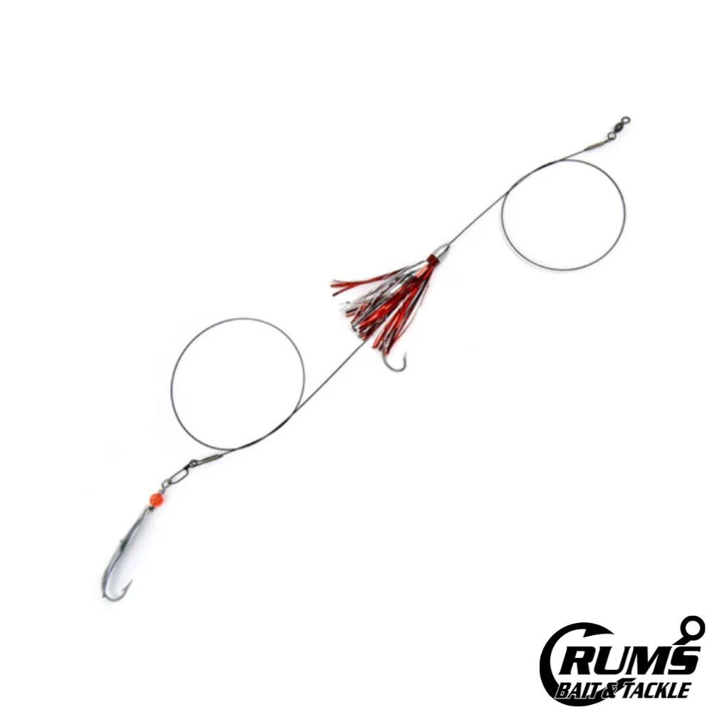 MACKEREL DUSTER RIG, COLOR: RED/SILVER