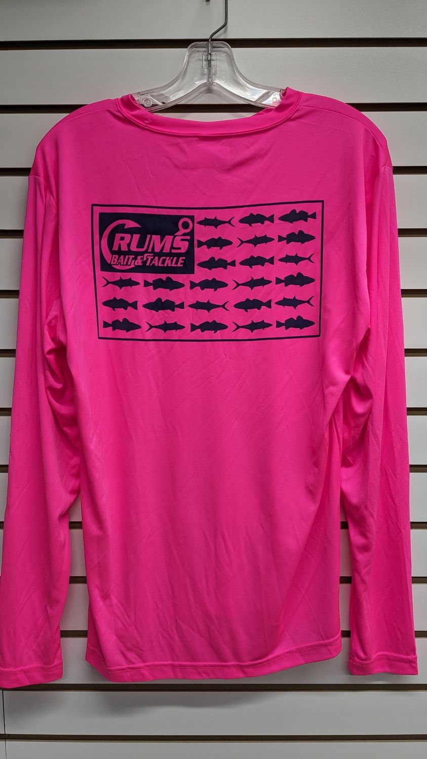 CRUMS FISH FLAG LOGO NEON PINK, Size: S