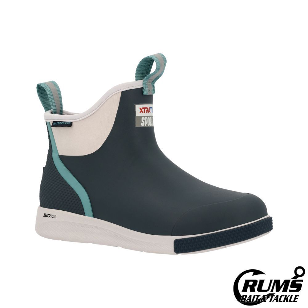 WOMENS 6INCH ANKLE DECK BOOT SPORT, COLOR: STORMY BLUE, Size: 5