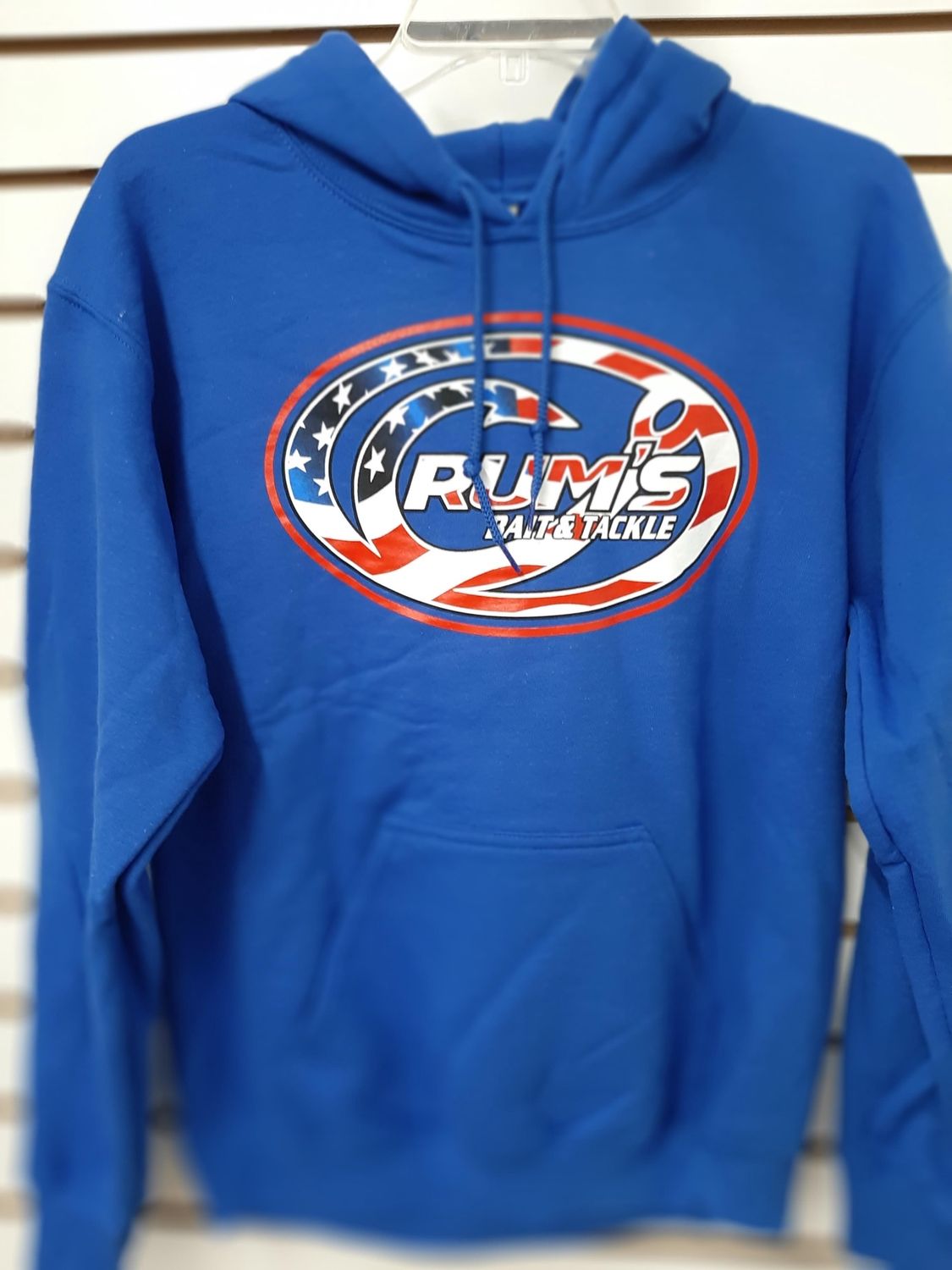 CRUMS HOODIE AMERICAN FLAG, COLOR: ROYAL BLUE, Size: SMALL