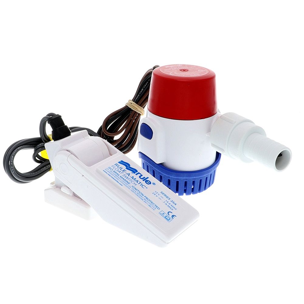 500 GPH Standard Bilge Pump Kit w/Float Switch - 12V