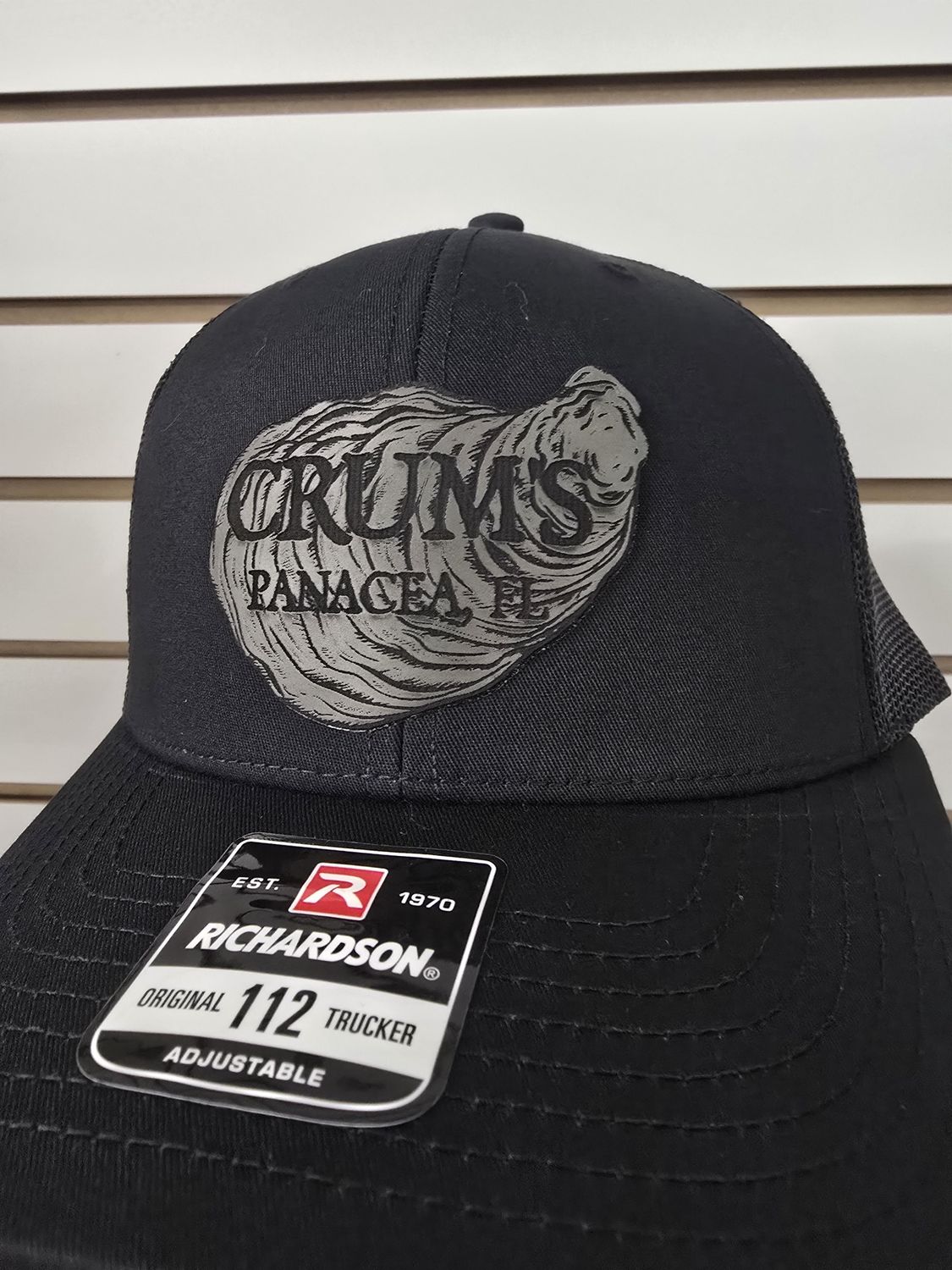 ETCHED LEATHER OYSTER, COLOR: BLACK/BLACK