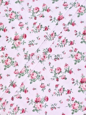 Mercerised Cotton Satin printed rosa light pink