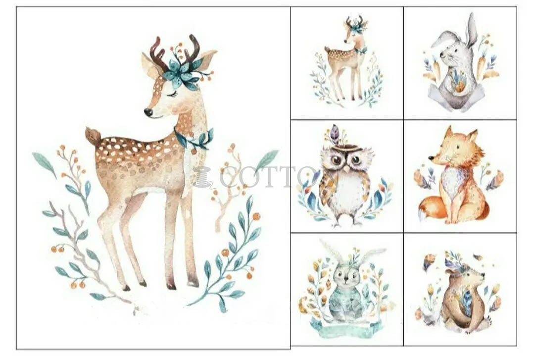 Fabric Set Printed 7 pcs