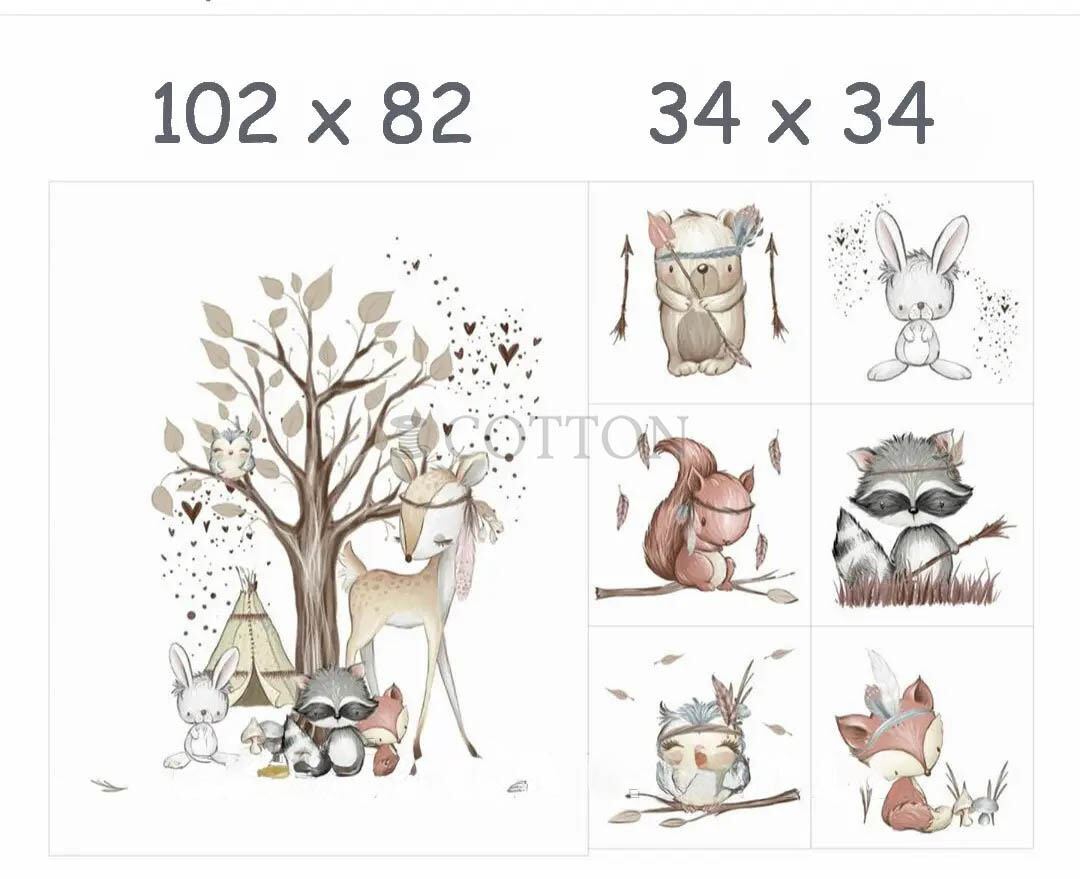 Fabric Set Printed 7 pcs