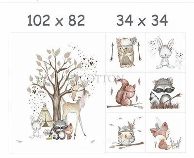 Fabric Set Printed 7 pcs