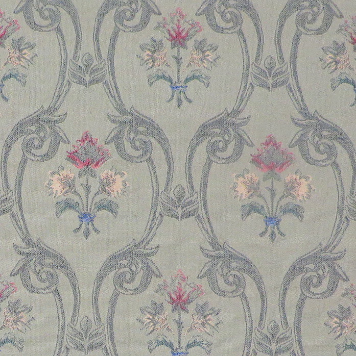 7 5/8 yds Robert Allen Soft Green Art Nouveau Floral Tapestry Upholstery Fabric