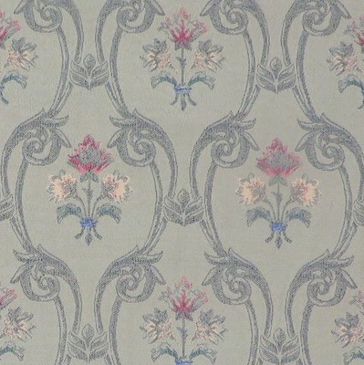 7 5/8 yds Robert Allen Soft Green Art Nouveau Floral Tapestry Upholstery Fabric