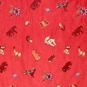 5+ yards Brunschwig &amp; Fils Whimsical Embroidered 100% Cotton Upholstery Fabric