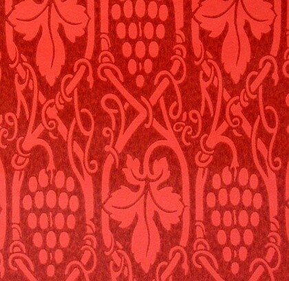 6 Dbl Roll Bolts Rare New Vintage Clarence House Archives Arts &amp; Crafts Grapevine Stripe Wallpaper