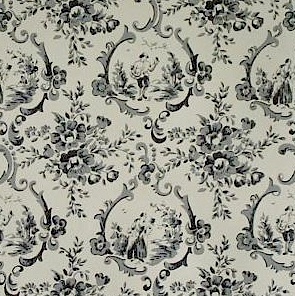Swatch: Thomas Strahan 18th Century French Toile Wallpaper in Warm Greys
