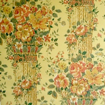 Swatch: Waterhouse Neo-Classical Florals Columns Historic Wallpaper