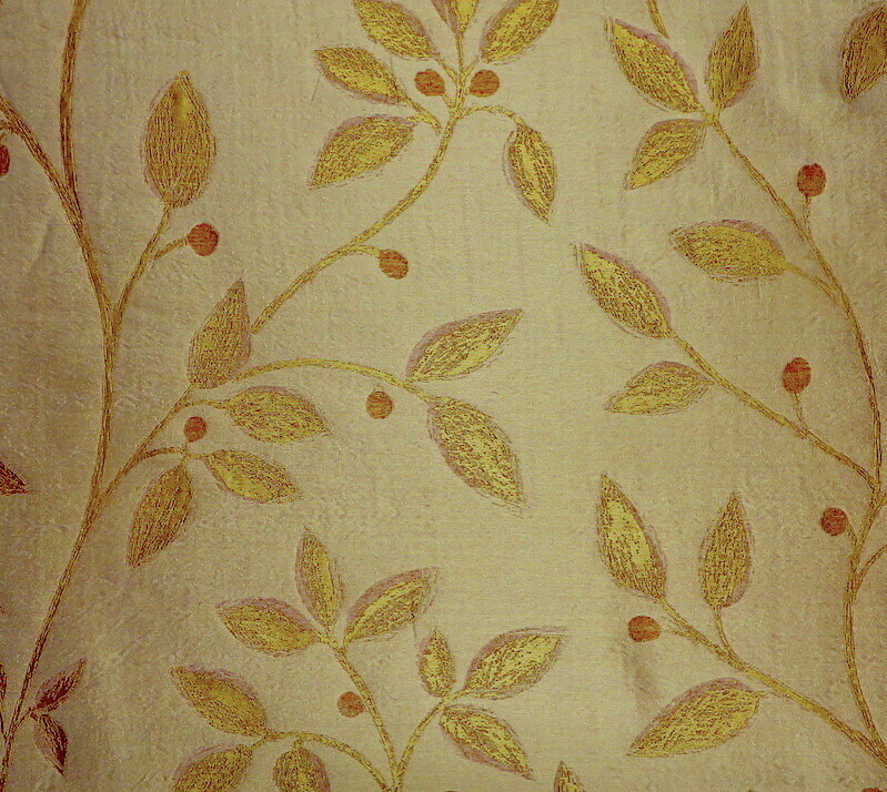 1.875 yds 100% Silk Kravet Couture Printed Drapery Fabric with Gorgeous Sheen